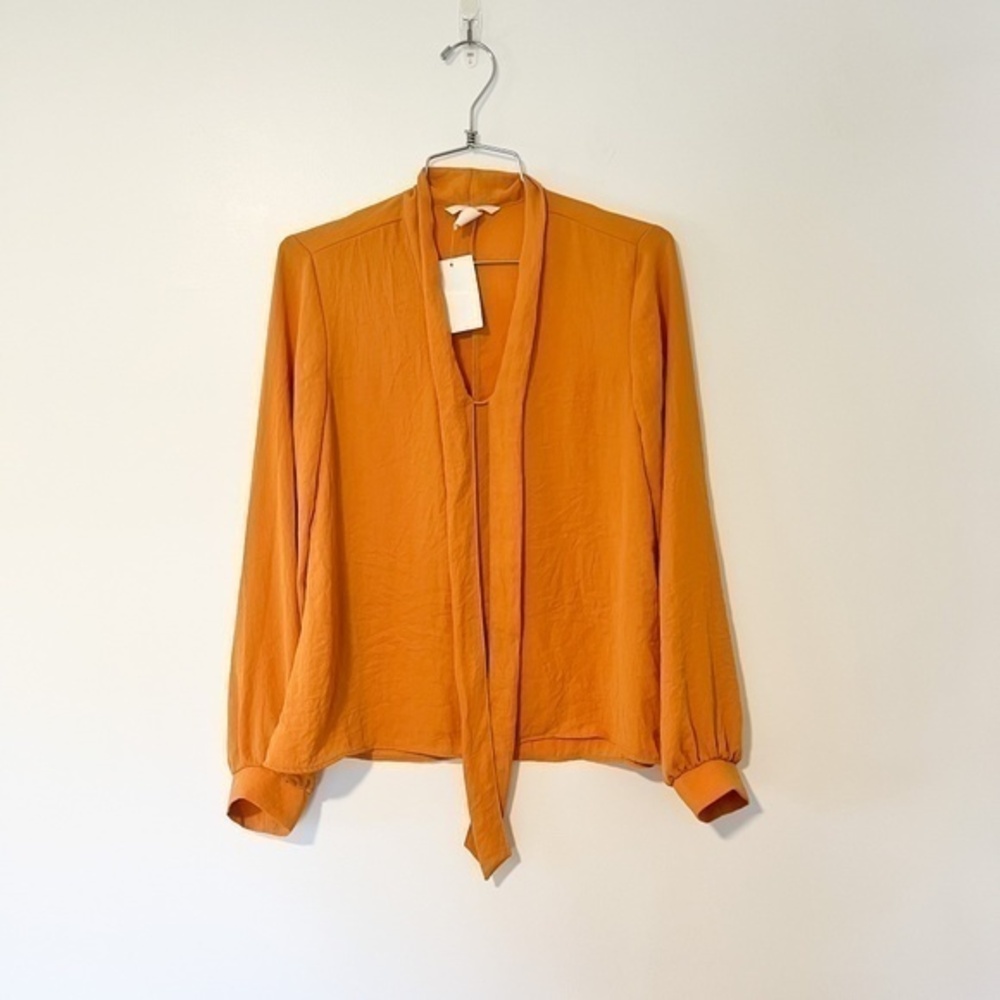 3/$25 NWT H&M Mustard Yellow Long Sleeve Blouse sz 2